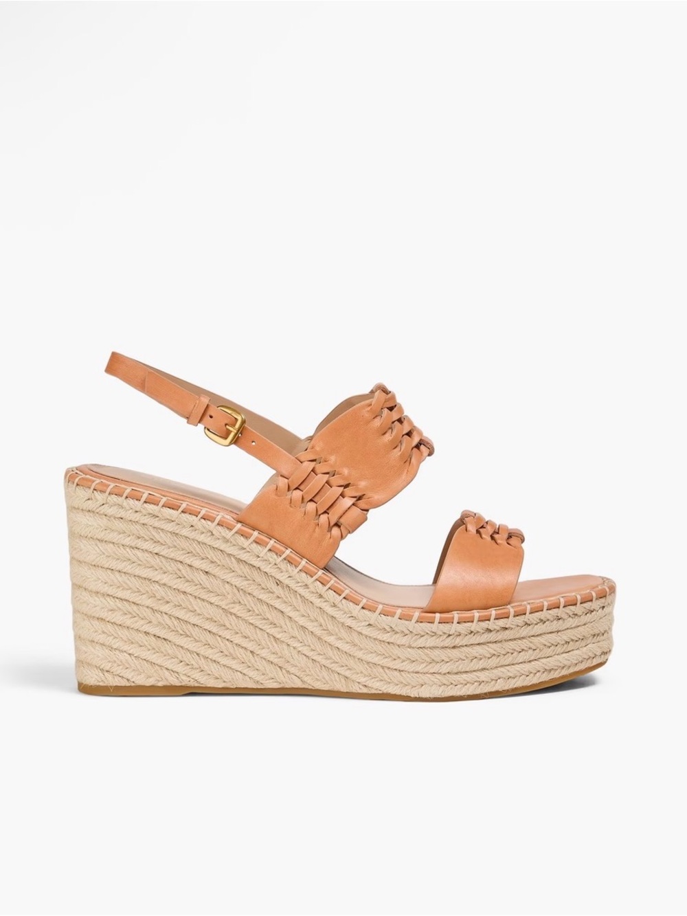 Veronica Beard Raya Leather Espadrille Wedge Sandal